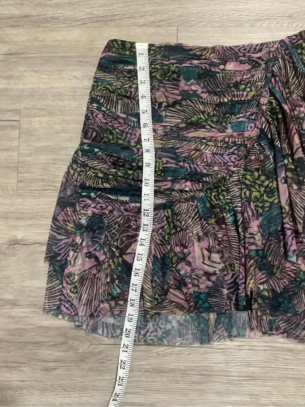 Anthropologie Printed Tulle Ruffle Mini Skirt Size 10 - Picture 11 of 13